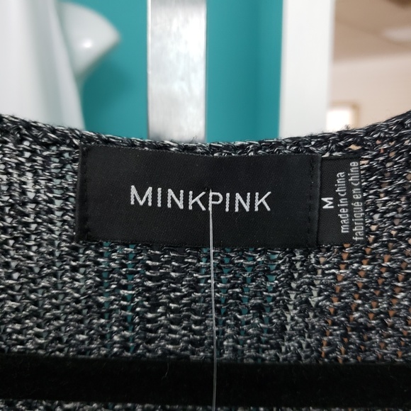 MINKPINK Grey & Gold Knit Sweater Size M - Picture 8 of 8